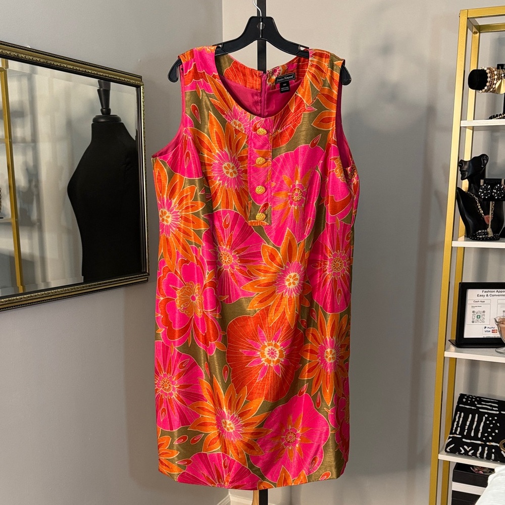 Vibrant Floral Sleeveless Dress